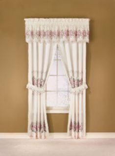 Clarissa Set of 2 Drapes w Tiebacks and 1 Valance New