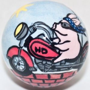 marble g pessman handpainted pottery pig on hog