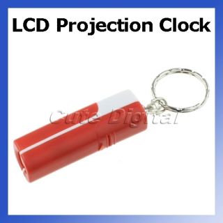 New Mini LCD Projection Time Clock Digital Keychain
