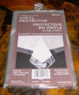 Clear Plastic Tablecloth Protector 60 Round Very High Quality Fast