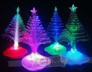 Colorful Christmas Tree Fiber Optic Night Light Xmas