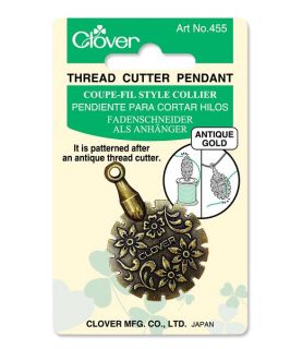 Clover Brand Thread Cutter Pendant Antique Gold CL455