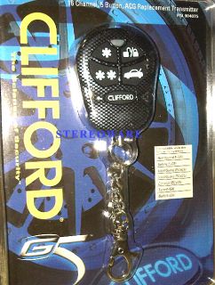 Clifford 904075 Replacement 5 Button Remote 16 Channel