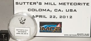 SUTTER S MILL Meteorite CA USA CM meteorite class April 22 2012