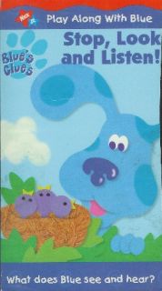 Blues Clues Stop Look and Listen VHS TV Series