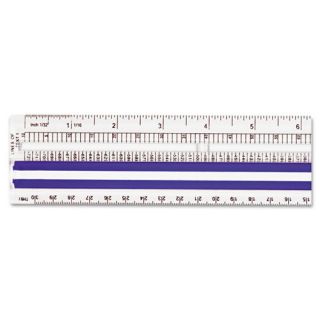  Westcott Data Processing Magnifying Plastic Ruler 12in Length Clea