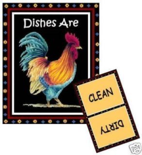 ROOSTER #2   Dishwasher MAGNET (Clean/Dirty) SHIP FREE