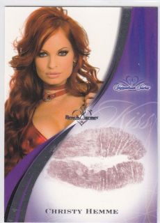 Christy Hemme 2008 Benchwarmer Authentic Kiss Card