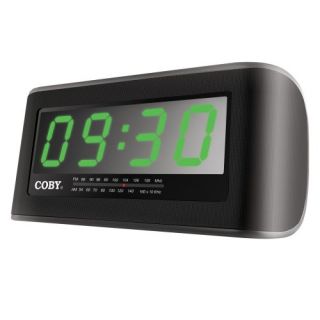 Coby CRA108 Digital Am FM Jumbo Alarm Clock Radio Black