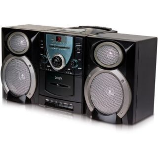 Coby Micro Shelf System Boombox CD Player Cassette Deck and Am FM