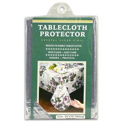 Clear Vinyl Fabric Tablecloth Durable Protector Protective Cover 54 x