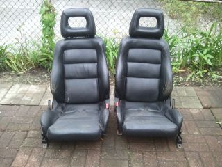 1989 Chrysler Conquest Mitsubishi Starion Front Leather SEAT set Like