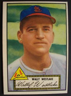 1952 Topps Baseball #38 Wally Westlake Black Back EX MT St Louis