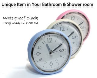  Suction Wall Clock Waterproof Mirror Clock Shower Room Clock