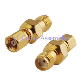  to SMA Female Jack RF Coaxial Adapter Connector Gold Pleated