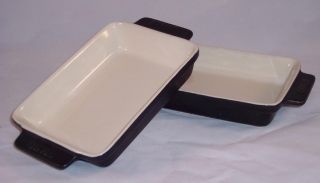Staub 2 Mini Plats Black Rectangular Baking Dish 15 Cm