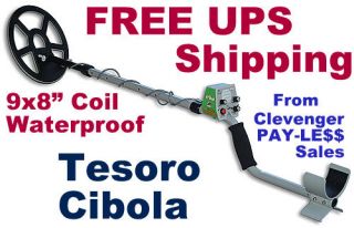 Cibola Tesoro Metal Detector with 9x8 Waterproof Coil Free UPS Ground