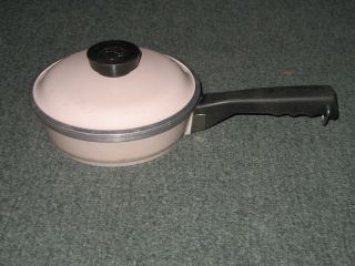 Vintage Club Aluminum Cookware Skillet Saute Pan Light Pink with Lid