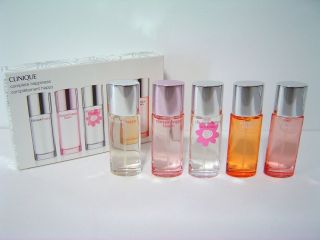 NIB Clinique Complete Happiness 5 Mini Perfume Spray   Happy, Heart