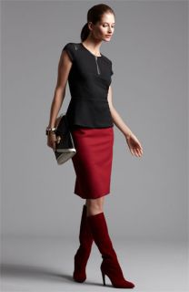 Classiques Entier® Leather Trim Top & Skirt