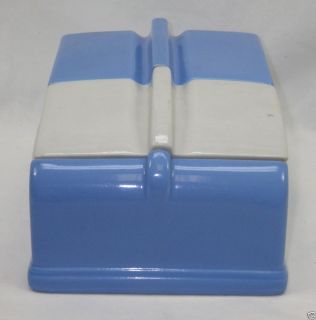 Vintage Hall China Company Coldspot Refrigerator Dish Blue & White 4