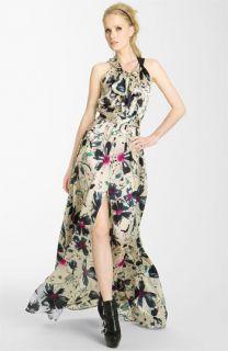 Rachel Zoe Natasha Floral Print Silk Gown