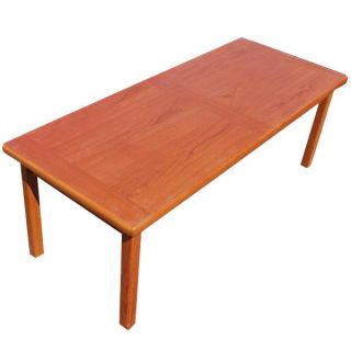 coffee table solid wood construction straight squared legs this table