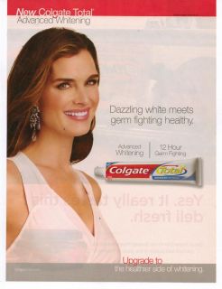 2008 Colgate Total Toothpaste Brooke Shields Magazine Print