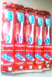 Brand New Colgate 360 Optic White Medium Toothbrush with Whitening