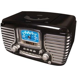  CROSLEY RADIO Corsair Dual Alarm Clock/Radio CD Player (Black