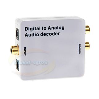 New Digital SPDIF Coaxial to Analog L R Rac Audio Decoder 3 5mm Jack
