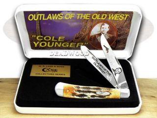 Case XX Cole Younger 1 600 Outlaw Trapper Pocket Knives