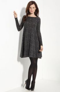autumn cashmere Leopard Print Flared Sweater Dress