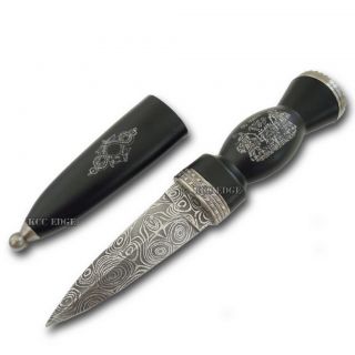 Collectors Knife Aztec Design 8 25 Damascus Style Dagger Scottish