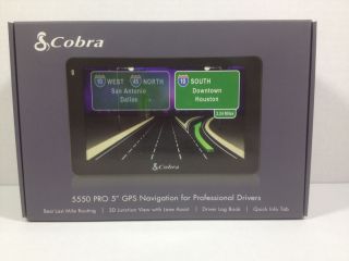 COBRA 5550 PRO GPS NAVIGATION FOR PROFESSIONAL DRIVERS BRAND NEW FREE