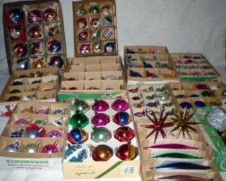 Here is a GREAT lot of assorted vintage Christmas ornaments