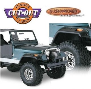 Bushwacker 10059 07 Front Cutout Style Fender Flares for 55 86 Jeep