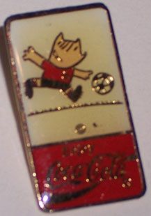 Coca Cola Coke Soda Pin Barcelona 92 Mascot Soccer Pin