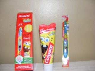 Colgate Spongebob Toothbrush Toothpaste Set Fluoride Mild Bubble Fruit
