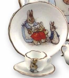 Dolls Tea Set 060 341 0 Beatrix Potter Reutter Peter Rabbit Chocolate