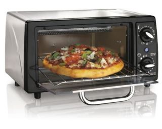  Hamilton Beach 4 Slice Countertop Toaster Oven Cooks 9 Pizza