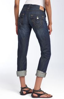 True Religion Brand Jeans Jordan Boyfriend Jeans (Dark Rambler Wash)