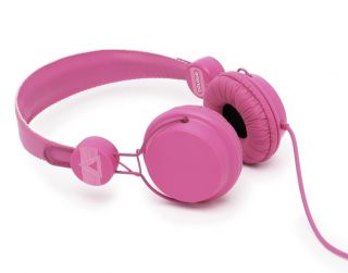 Coloud Colors Pink DJ Style Headphones w/ Mic for iPhone &  Players