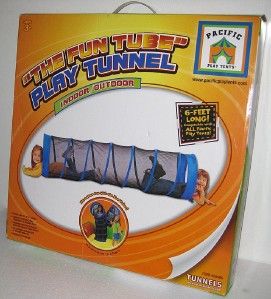  TUBE PLAY TUNNEL Kids Fort Tent Indoor Outdoor Blue Fun Pacific Toy