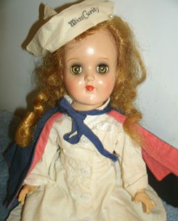 VINTAGE 1950s IDEAL TONI MISS CURITY 14 INCH HARD PLASTIC DOLL