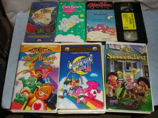 Care Bears VHS Tapes Untested Movie 3 Tales Grumpys Wishes Save The