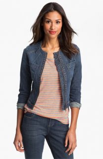 KUT from the Kloth Collarless Denim Jacket