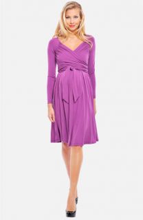 Olian Maternity Lucy Ruched Wrap Dress