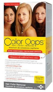 Color Oops Regular Hair Color Remover gently removes permanent and