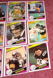 1984 Topps Pittsburgh Steelers Team Set 15 Cards